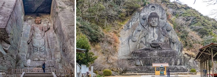 千葉南部沿海的館山、鋸山，分別擁有人類與大自然通力合作造出的神佛
