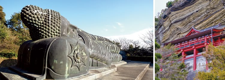 「十一面觀音」，同時也是千葉縣最古老的磨崖佛。