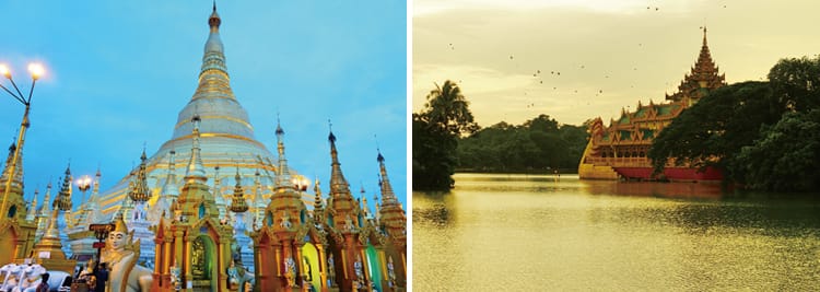 蘇雷塔、大金塔還有皇家湖夕陽