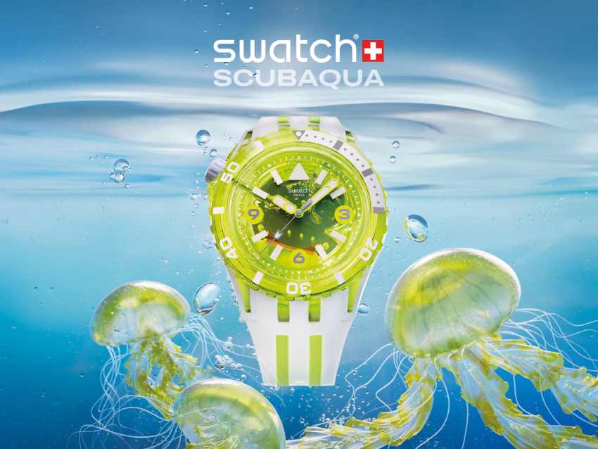 Swatch SCUBAQUA夏日潛水系列為鍾愛手錶的顧客開啟盛夏流行篇章(圖片:台北101)