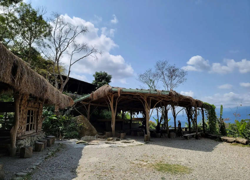 在鸞山森林博物館的瞭望台，不僅可遠眺花東縱谷、高台及初鹿牧場，還可一覽卑南溪七層河階的美麗地形