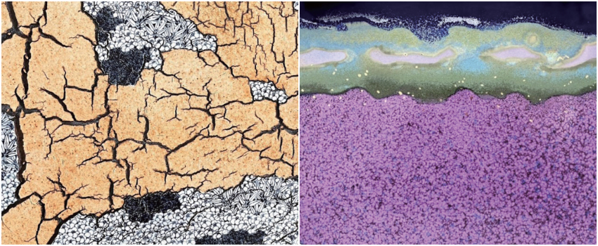 (左)林振龍老師 作；(右)黃玉英老師 作