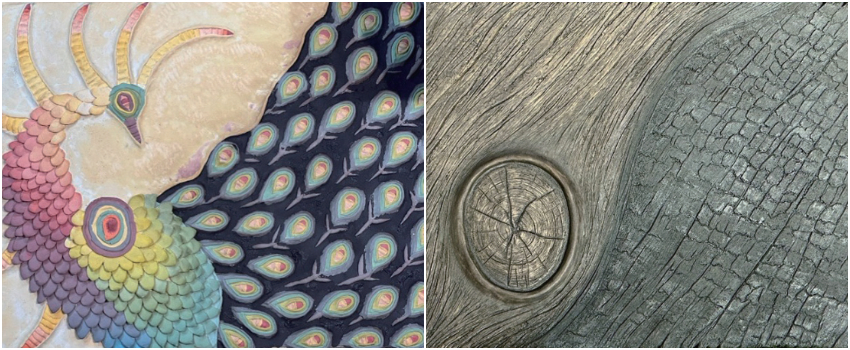 (左)希莉歐老師 作；(右)賴秀桃老師 作