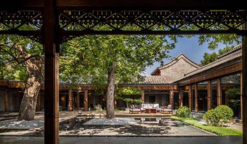 「北京前門文華東方酒店」保留舊時胡同建築特色，與當代設計融合，承載東方美學。