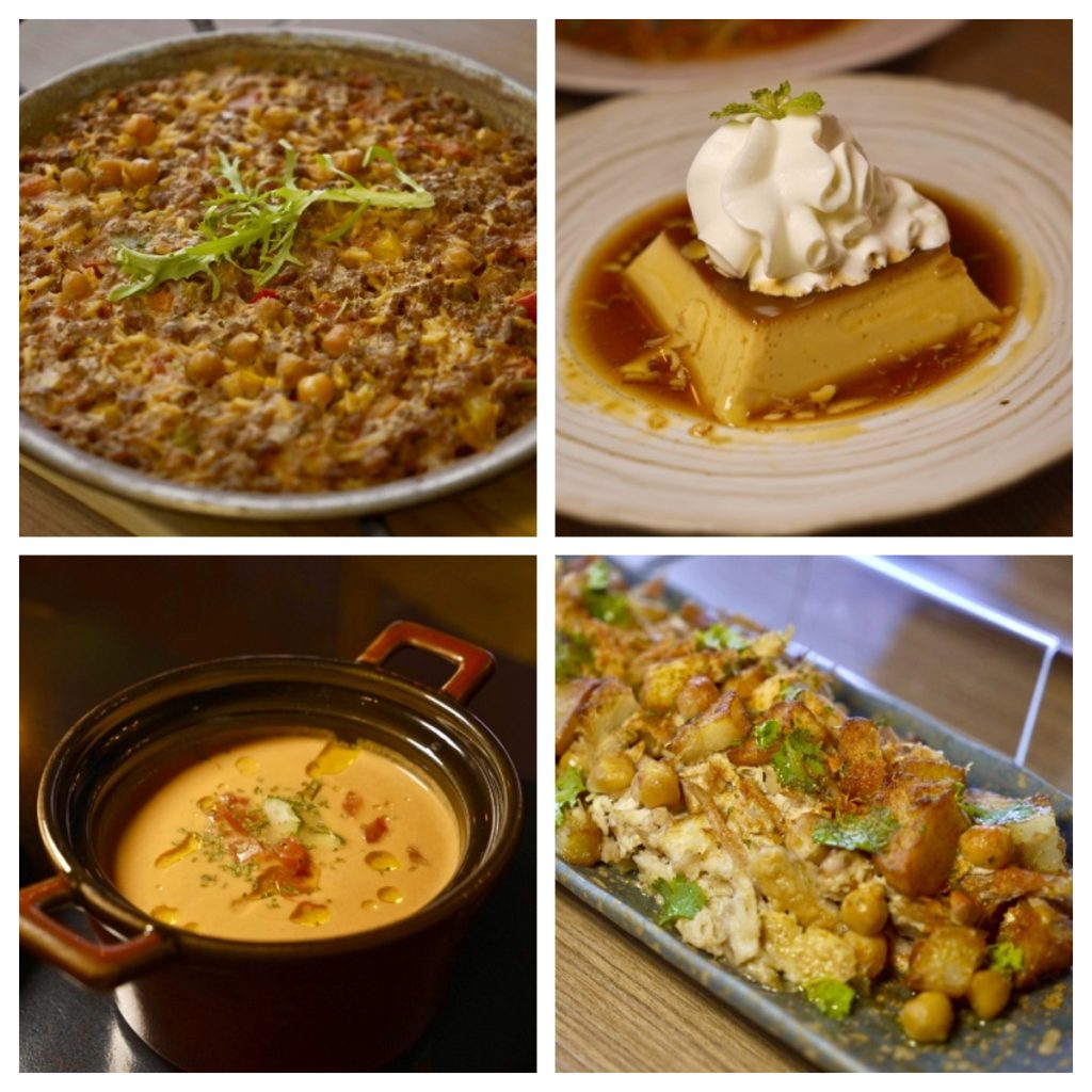 安達魯西亞碎牛肉鍋飯,赫雷斯式雞蛋硬布丁,經典安達魯西亞式西班牙冷湯,安達魯西亞式鷹嘴豆雜燴