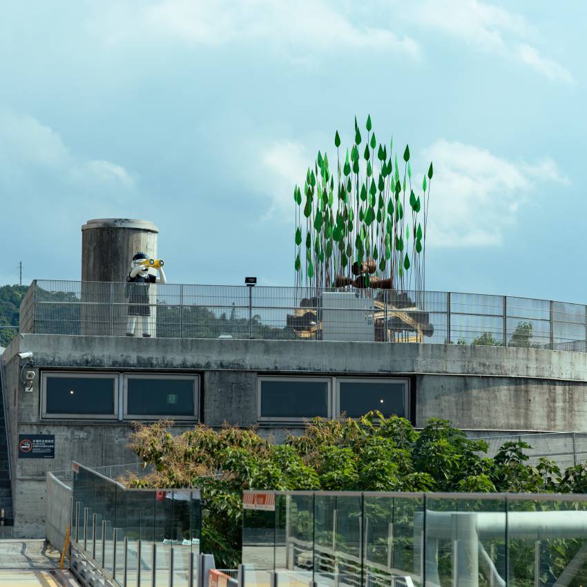 ▲山展區｜王仲堃《隨風搖曳的聲物》＠基隆塔頂