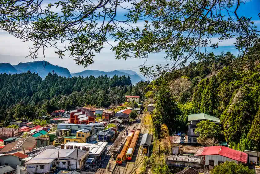 林業鐵路火車與奮起湖