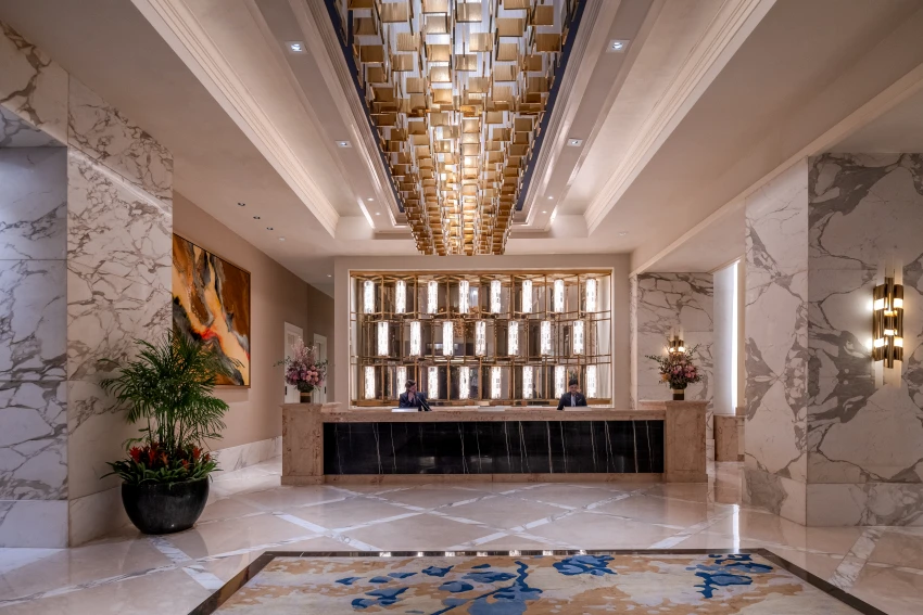 Solaire渡假村的「Bay Tower」迎賓大廳