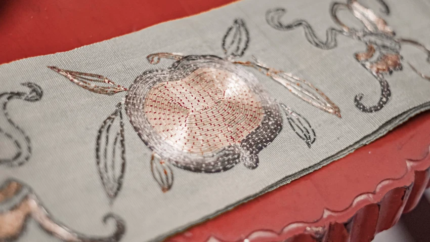 金蓮賞析(1)  腿帶：除了鞋子外，腿帶也是層層裝飾品之一