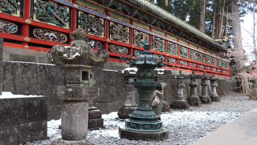 東西迴廊因其華麗的透雕與塗裝被指定為東照宮的國寶之一