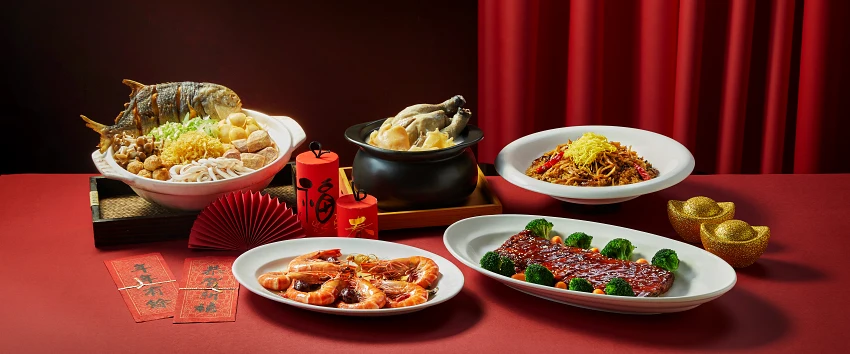 圓山大飯店今年以「馬上團圓‧富貴迎春」為祝福寓意，首度集結台北圓山、圓山聯誼會與高雄圓山六大主廚聯手打造團圓富貴的年菜組合。圖/圓山大飯店提供