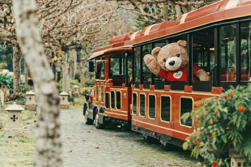 整座園區成為充滿互動感的「萌熊舞台」，讓旅人彷彿走進一座正在生活的熊熊村落