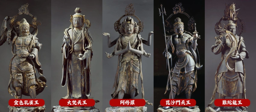 如今能完整保存全數二十八尊者，唯有三十三間堂，實為佛教藝術的奇蹟。