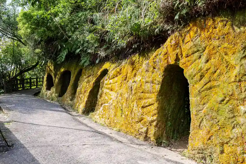 平溪站周邊散布多條健行步道與歷史景點，像是觀音巖、日治防空洞及警報鐘等，是體驗在地生活文化的最佳據點。
