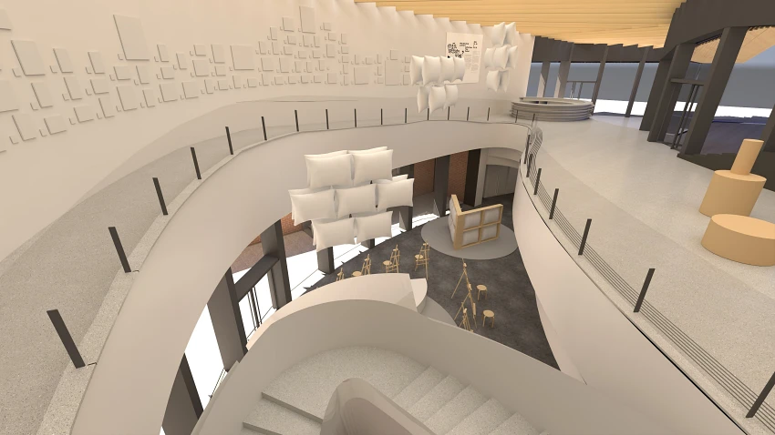 勤美術館2026春季展_創作場域【自由畫室】透過角色轉換讓觀眾體驗藝術的流動。示意圖