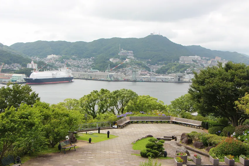 從哥拉巴花園遠眺的長崎港